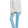 Pastunette dames pyjama Snow Dots - Light Blue