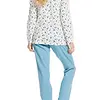 Pastunette dames pyjama Snow Dots - Light Blue