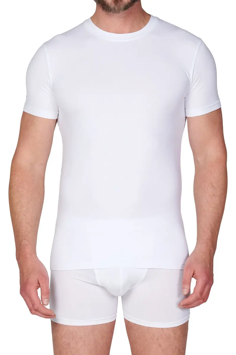 Ten Cate 2-Pack heren T-Shirt Hoge hals - 32327 - Mannen ondershirts biologisch katoen - Duurzaam - Korte mouw