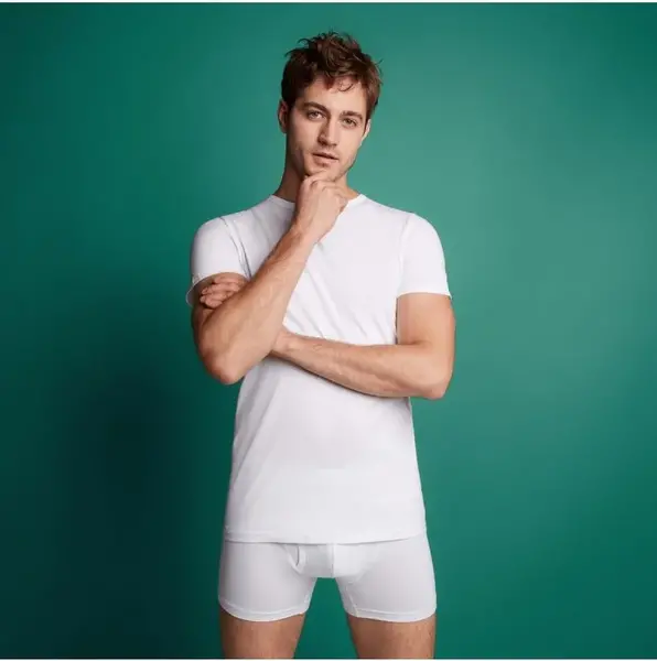 Ten Cate 2-Pack heren ondershirts biologisch katoen - Mannen T-shirts korte mouwen Wit en zwart