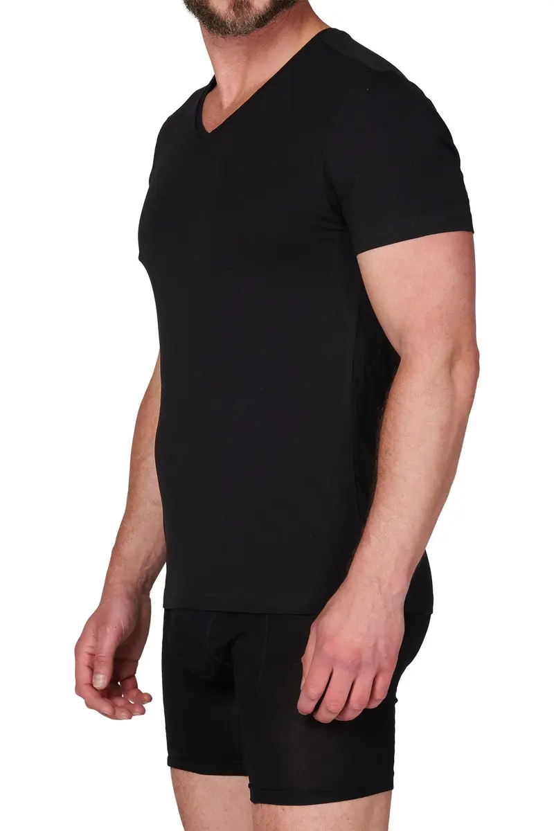 Ten Cate 2-Pack Heren T-Shirt V-hals - 32325 - Mannen ondershirts korte mouw - Elastisch biologisch katoen