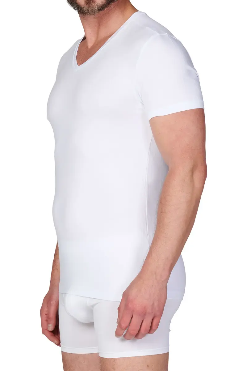 Ten Cate 2-Pack Heren T-Shirt V-hals - 32325 - Mannen ondershirts korte mouw - Elastisch biologisch katoen