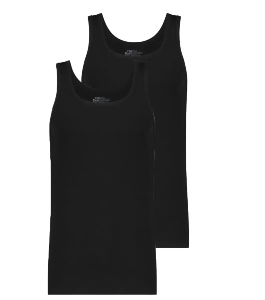 Ten Cate 2-Pack Basics Heren singlet - 32324 - Biologisch katoenen heren onderhemd / hemd heren Ten Cate 2-Pack Basics Heren singlet - 32324 - Biologisch katoenen heren onderhemd / hemd heren