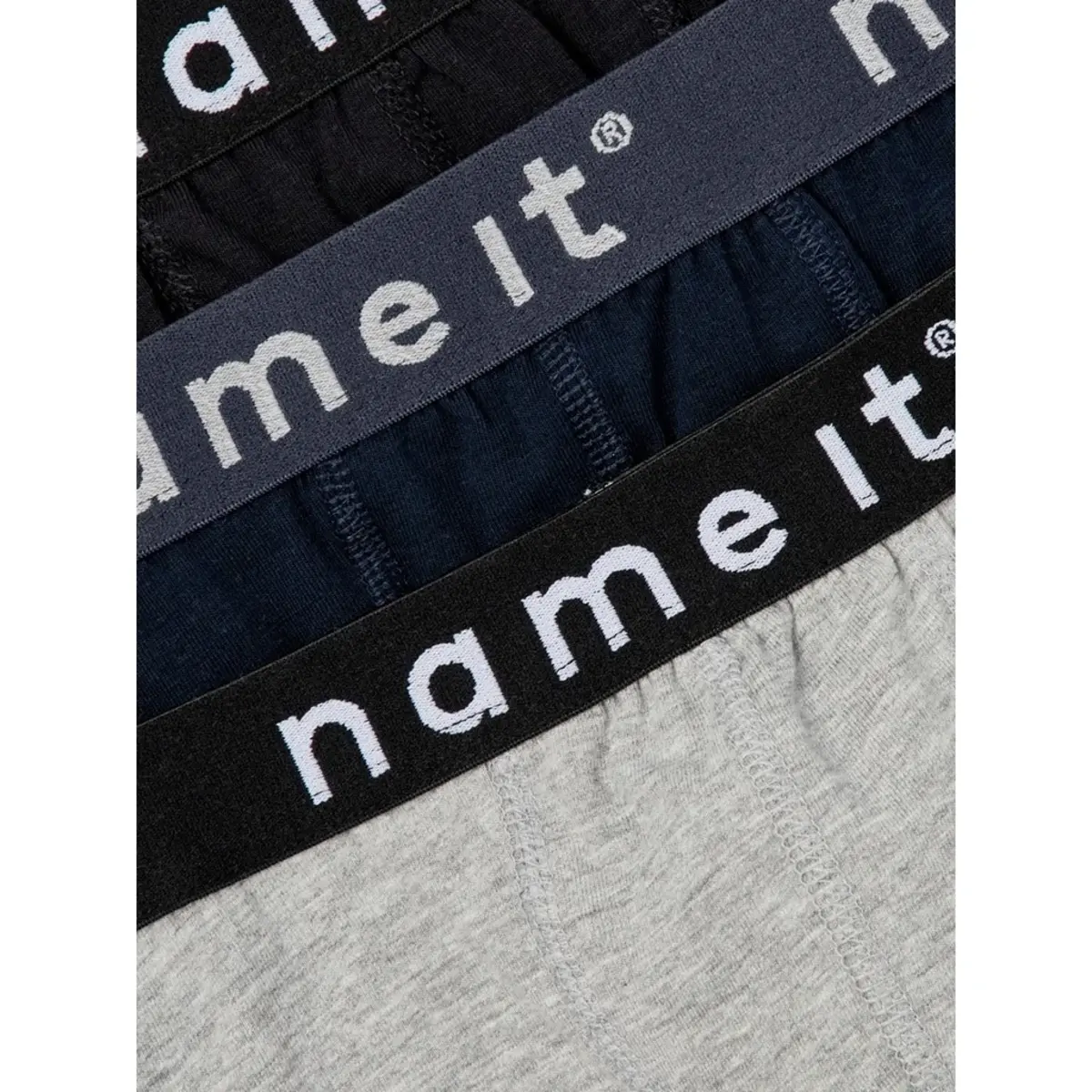 Name it 3-pak jongens boxershorts - Basic - Katoenen jongens onderbroeken - Zwart - Grijs - Donkerblauw Name it 3-pak jongens boxershorts - Basic - Katoenen jongens onderbroeken - Zwart - Grijs - Donkerblauw