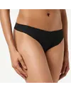 Pieces dames string - 3-pack - Naadloos- Seamless - Zwart en huidskleur