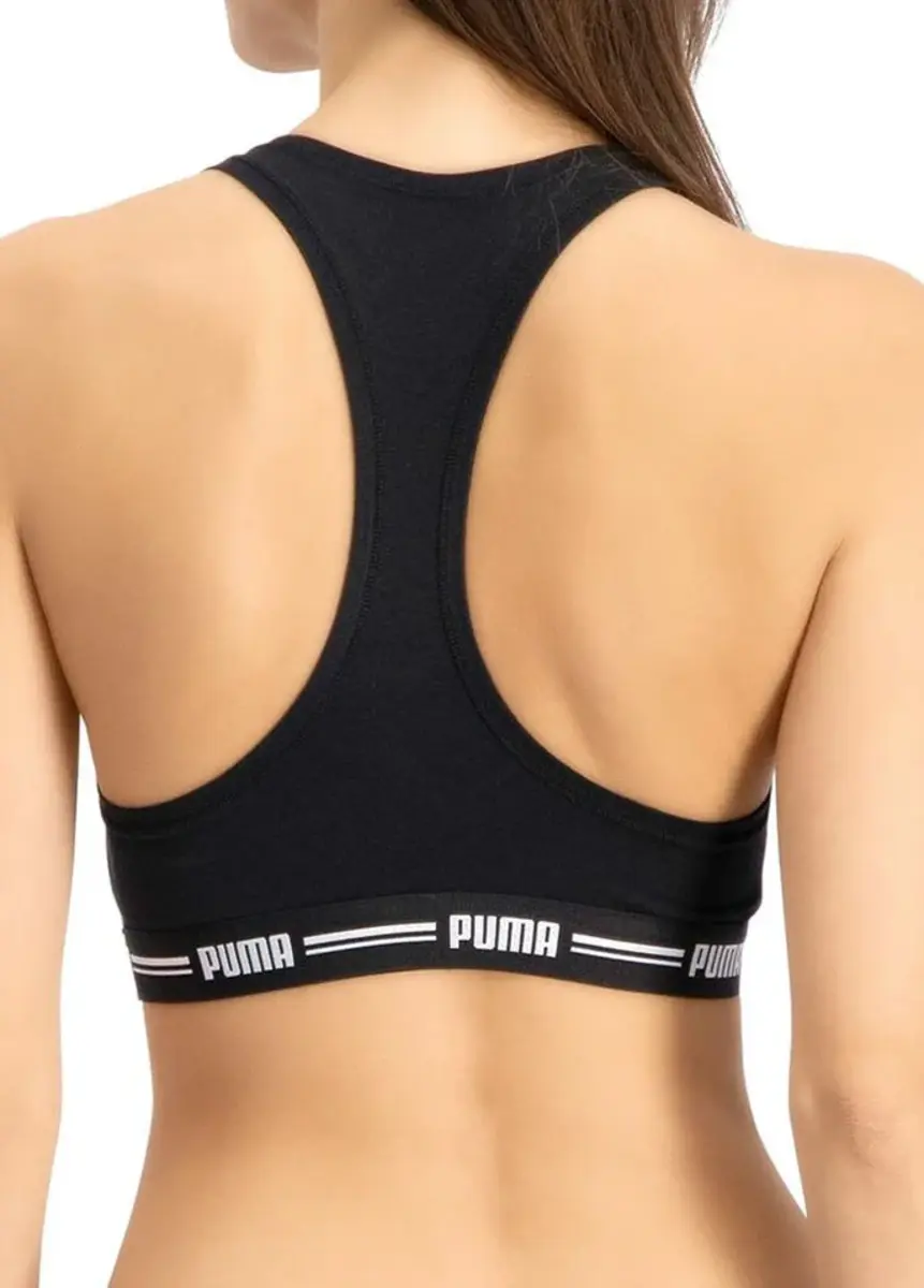 Puma Racerback Top/Bh dames - Katoenen vrouwen Bralette - Bh Top - Zwart