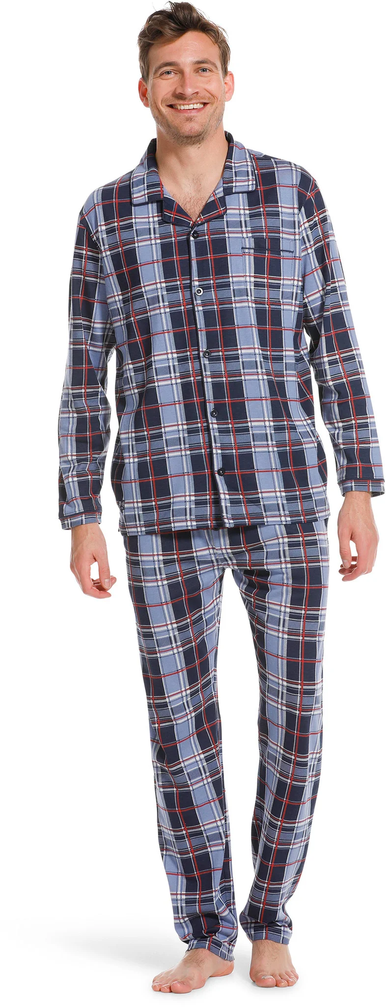 Pastunette Heren pyjama Flanel - knoopsluiting - NOS - Flanellen pyjama heren