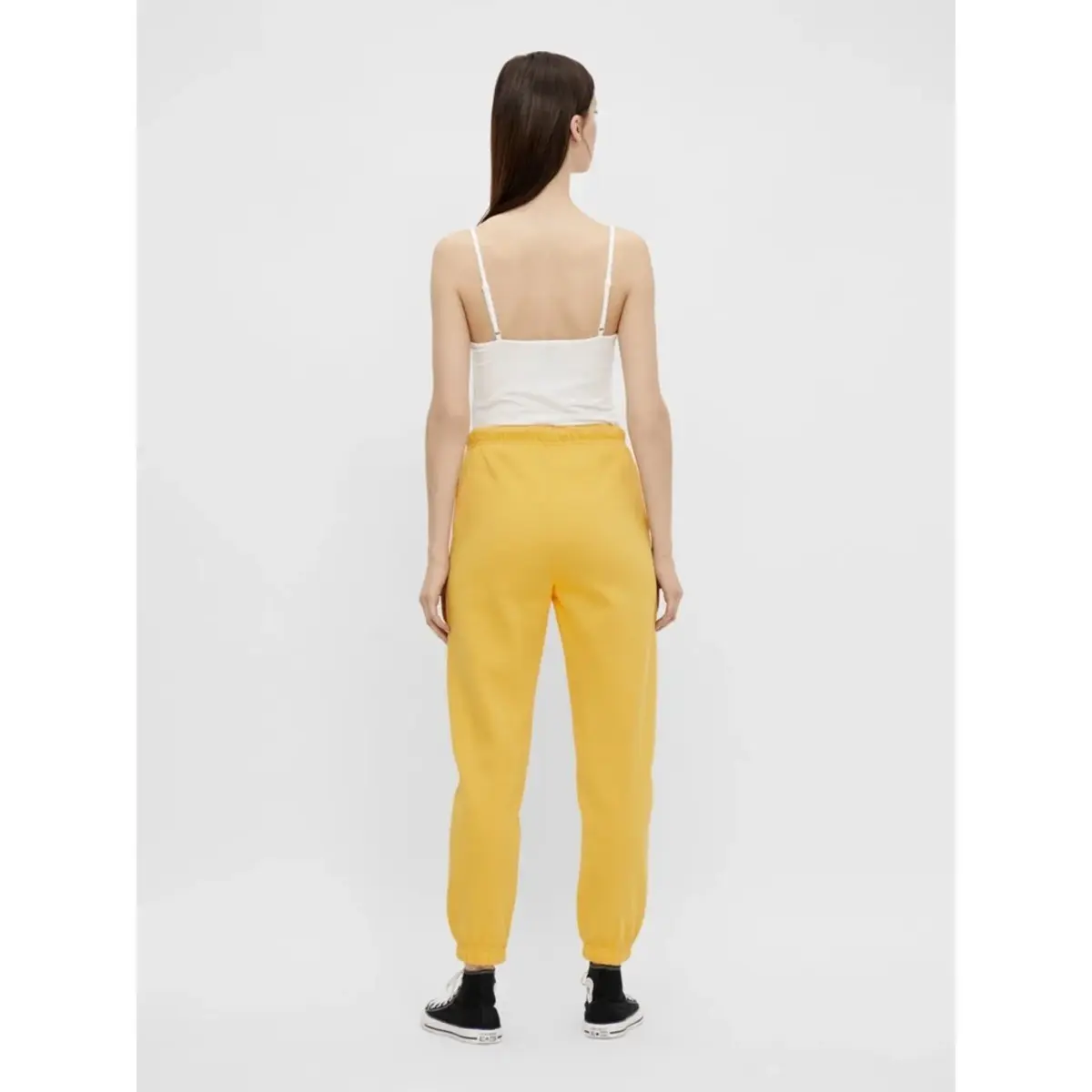 Pieces dames hemd - spaghetti bandjes - Irene - Katoenen onderhemd met smalle bandjes - Wit - Zwart Pieces dames hemd - spaghetti bandjes - Irene - Katoenen onderhemd met smalle bandjes - Wit - Zwart