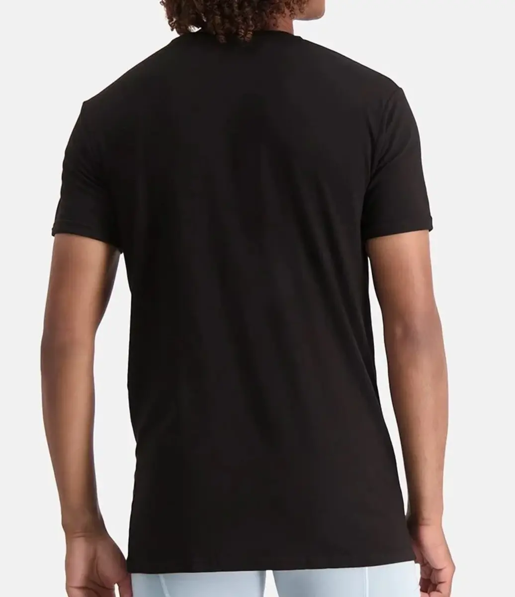 Bamboo Basics 2-pak Extra Lange T-shirts heren - Ruben - Bamboe lange ondershirts voor mannen - Bamboe ondergoed heren Wit en zwart