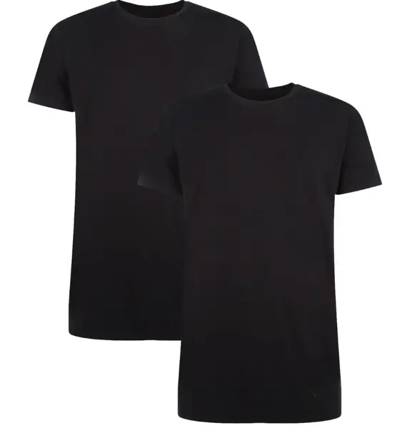 Bamboo Basics 2-pak Extra Lange T-shirts heren - Ruben - Bamboe lange ondershirts voor mannen - Bamboe ondergoed heren Wit en zwart Bamboo Basics 2-pak Extra Lange T-shirts heren - Ruben - Bamboe lange ondershirts voor mannen - Bamboe ondergoed heren Wit en zwart