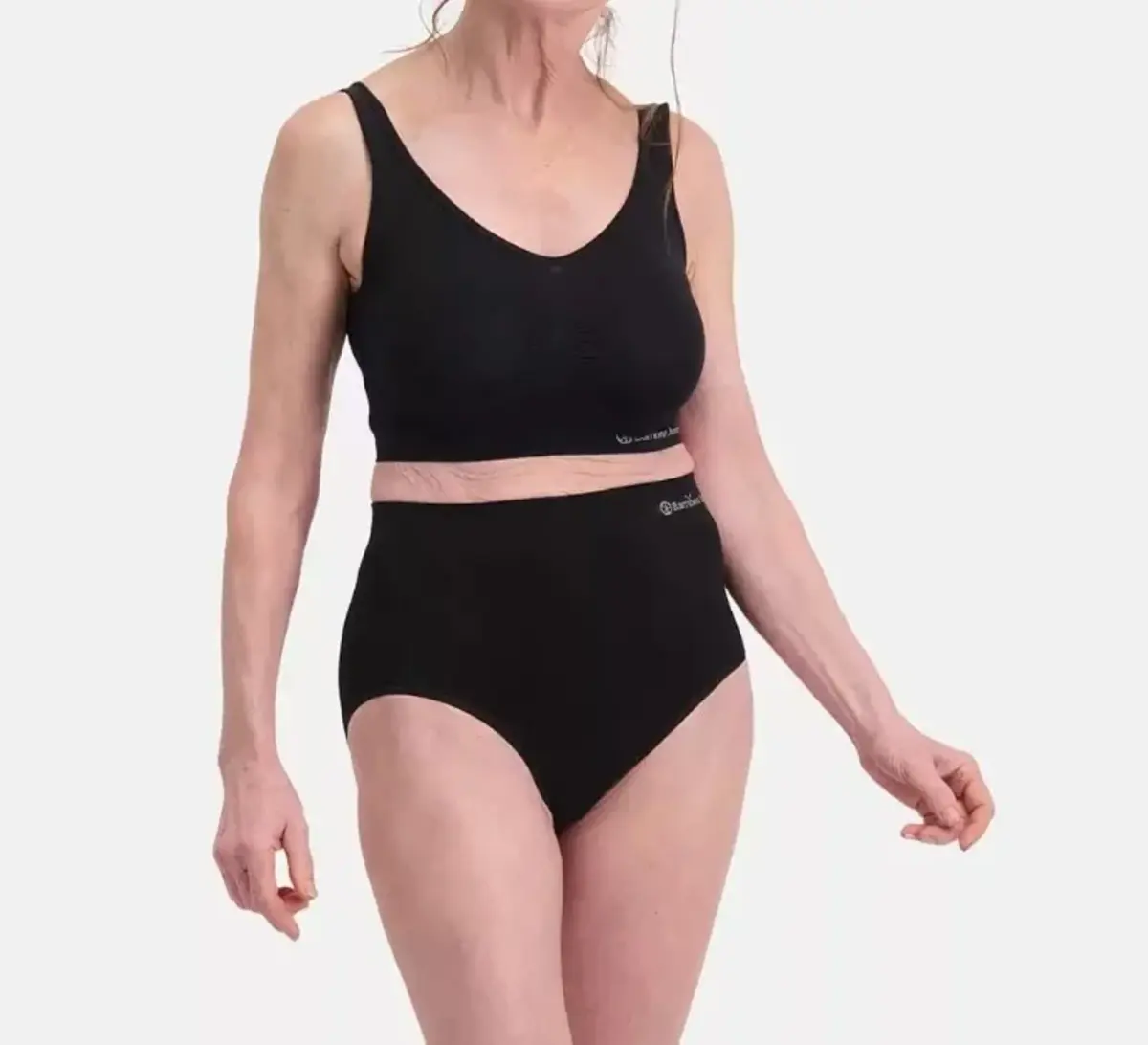 Bamboo Basics 2-pak taille slip naadloos dames - Amy - Hoge bamboe dames onderbroeken zwart Bamboo Basics 2-pak taille slip naadloos dames - Amy - Hoge bamboe dames onderbroeken zwart