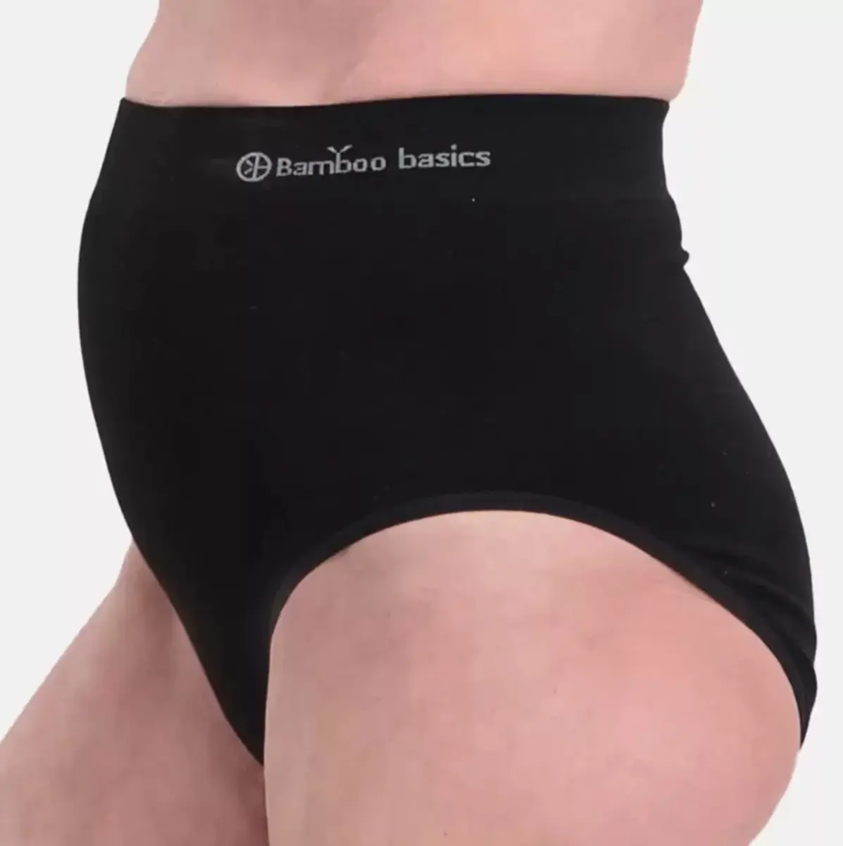 Bamboo Basics 2-pak taille slip naadloos dames - Amy - Hoge bamboe dames onderbroeken zwart Bamboo Basics 2-pak taille slip naadloos dames - Amy - Hoge bamboe dames onderbroeken zwart