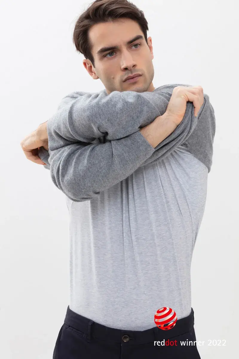 Mey heren T-shirt - Hybrid - Anti zweet shirt - Mannen ondershirt met pads onder de oksels - Ronde hals - Korte mouwen Mey heren T-shirt - Hybrid - Anti zweet shirt - Mannen ondershirt met pads onder de oksels - Ronde hals - Korte mouwen