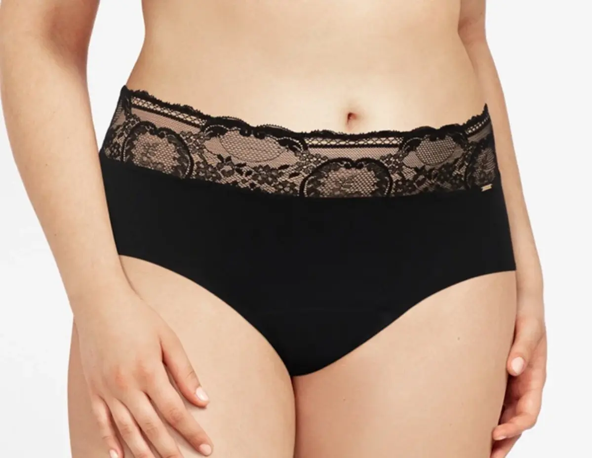 Chantelle - Menstruatie / incontinentie slip - Period proof slip - Kanten taille menstruatie slip