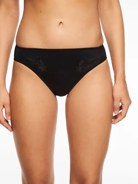 Chantelle Hedona - kanten bikini slip dames - Kanten dames ondergoed - zwarte onderbroek