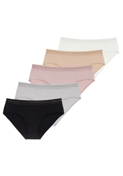Dorina 5-pack katoenen dames ondergoed - Dames slips Basic - Gianna Dorina 5-pack katoenen dames ondergoed - Dames slips Basic - Gianna