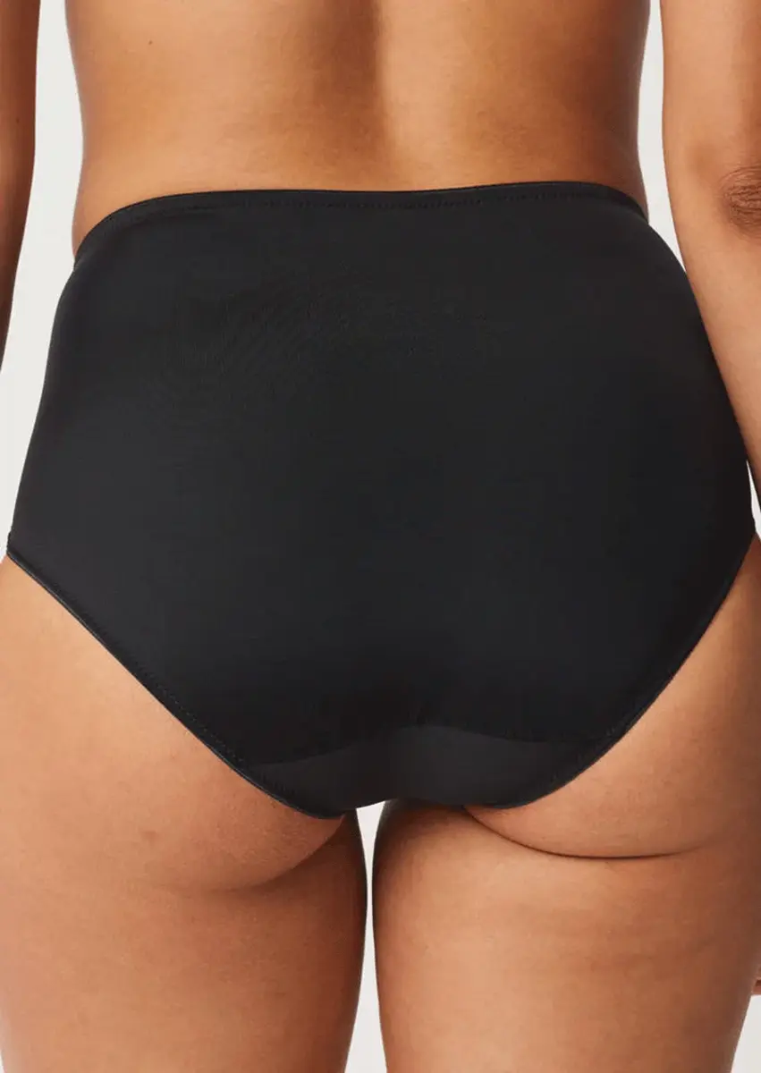 Chantelle naadloze taille slip Kant - Soft Strech - High waist brief - Zwarte kanten dames onderbroek - microfiber