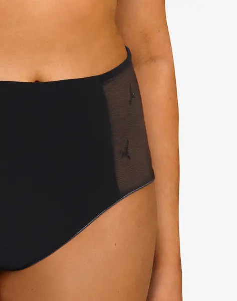 Chantelle naadloze taille slip Kant - Soft Strech - High waist brief - Zwarte kanten dames onderbroek - microfiber Chantelle naadloze taille slip Kant - Soft Strech - High waist brief - Zwarte kanten dames onderbroek - microfiber
