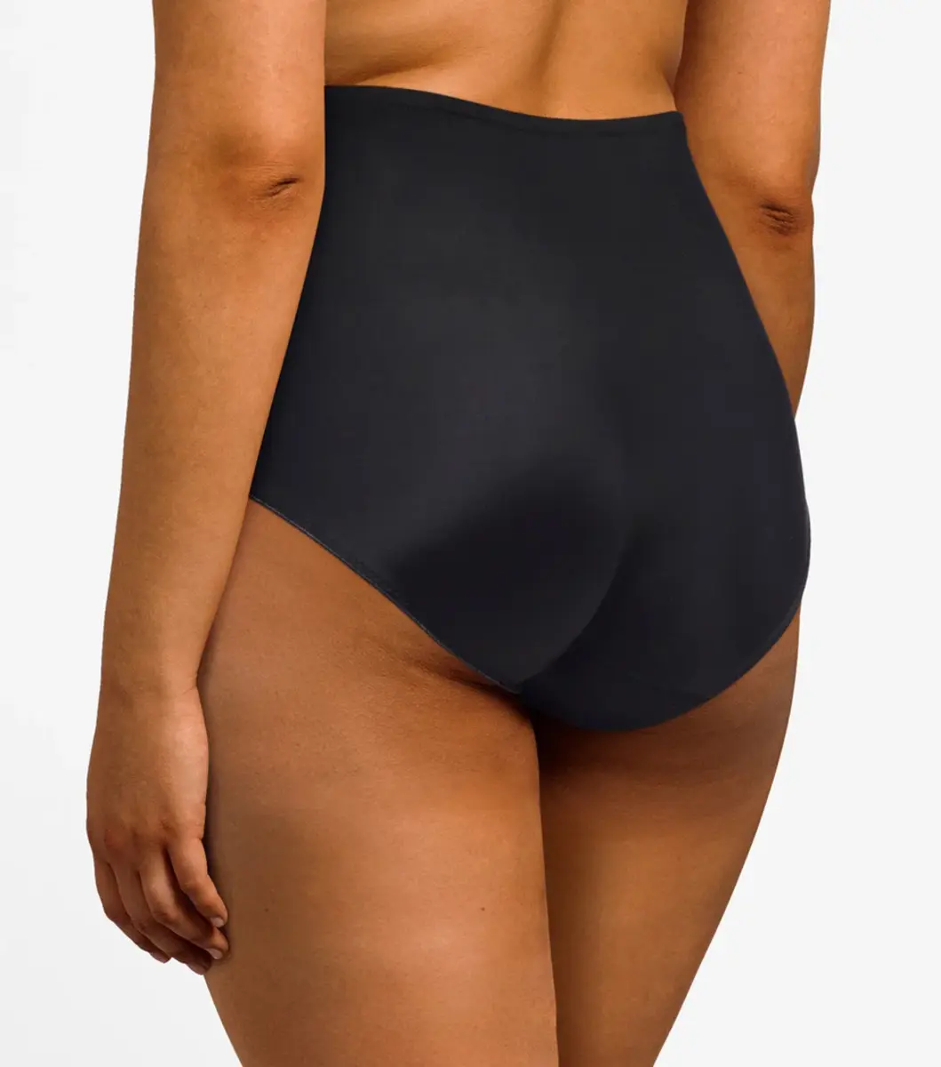 Chantelle naadloze taille slip Kant - Soft Strech - High waist brief - Zwarte kanten dames onderbroek - microfiber