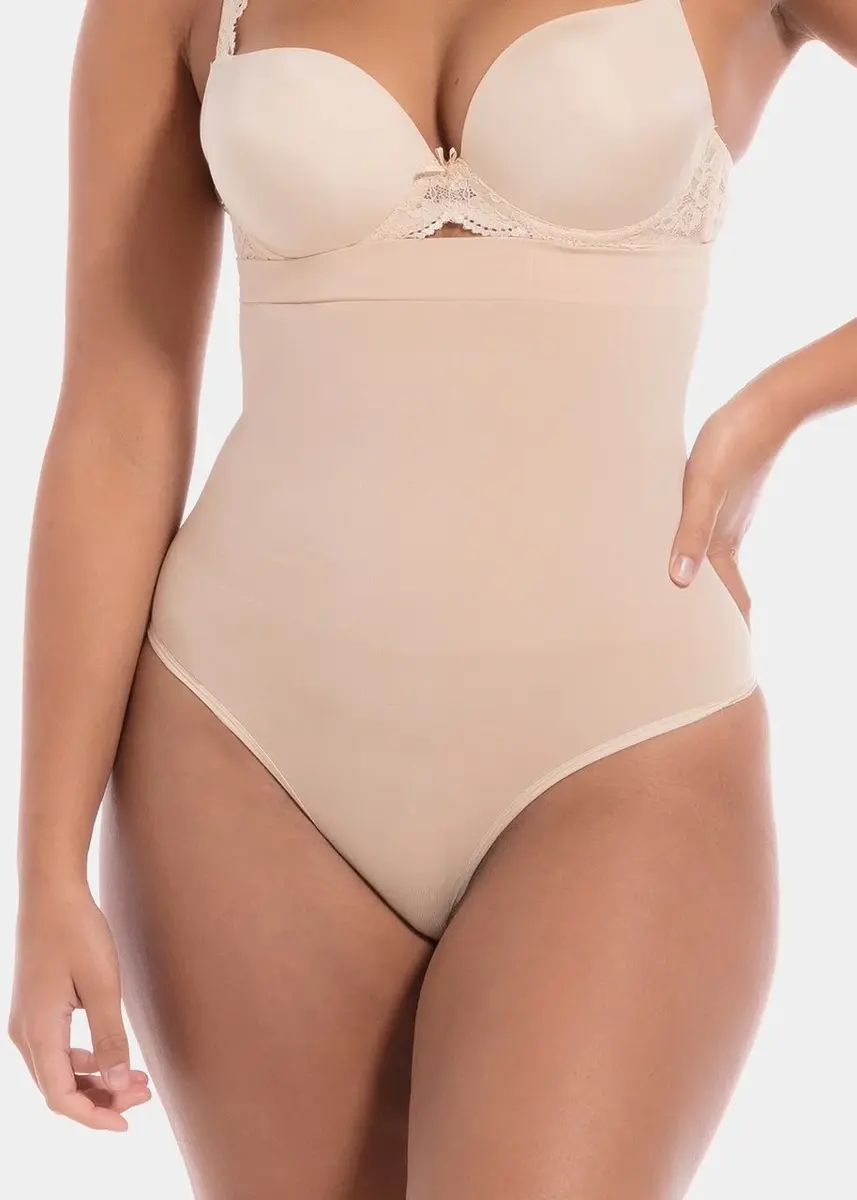 Magic hoge corrigerende String Bamboe - High Waist - Hoge taille shapewear slip