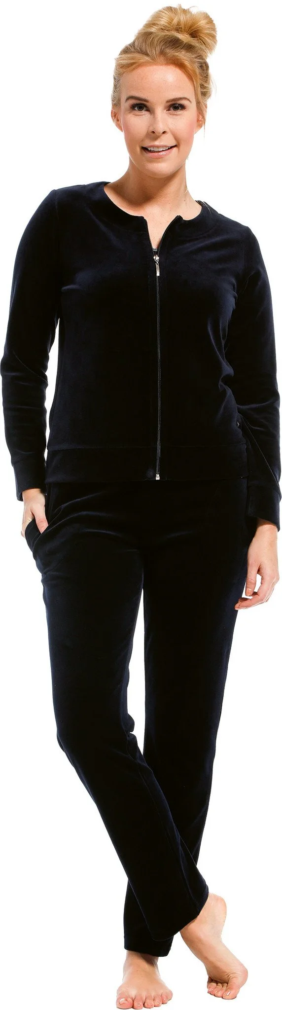 Pastunette luxe huispak dames met rits 24/7 - Loungepak - Dark Blue - Maat S