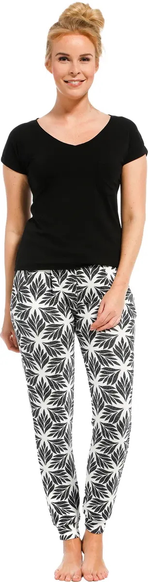 Pastunette 24/7 lange pyjamabroek / legging dames - NOS - Leaves Pastunette 24/7 lange pyjamabroek / legging dames - NOS - Leaves