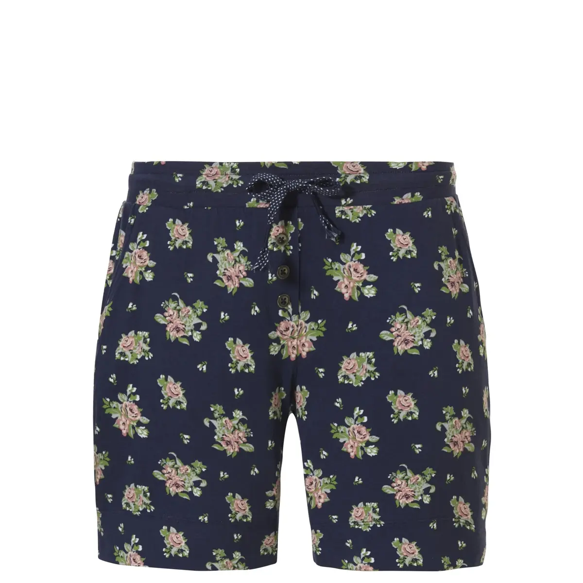 Pastunette pyjama short dames kort - Blue Flower - Korte pyjamabroek katoen