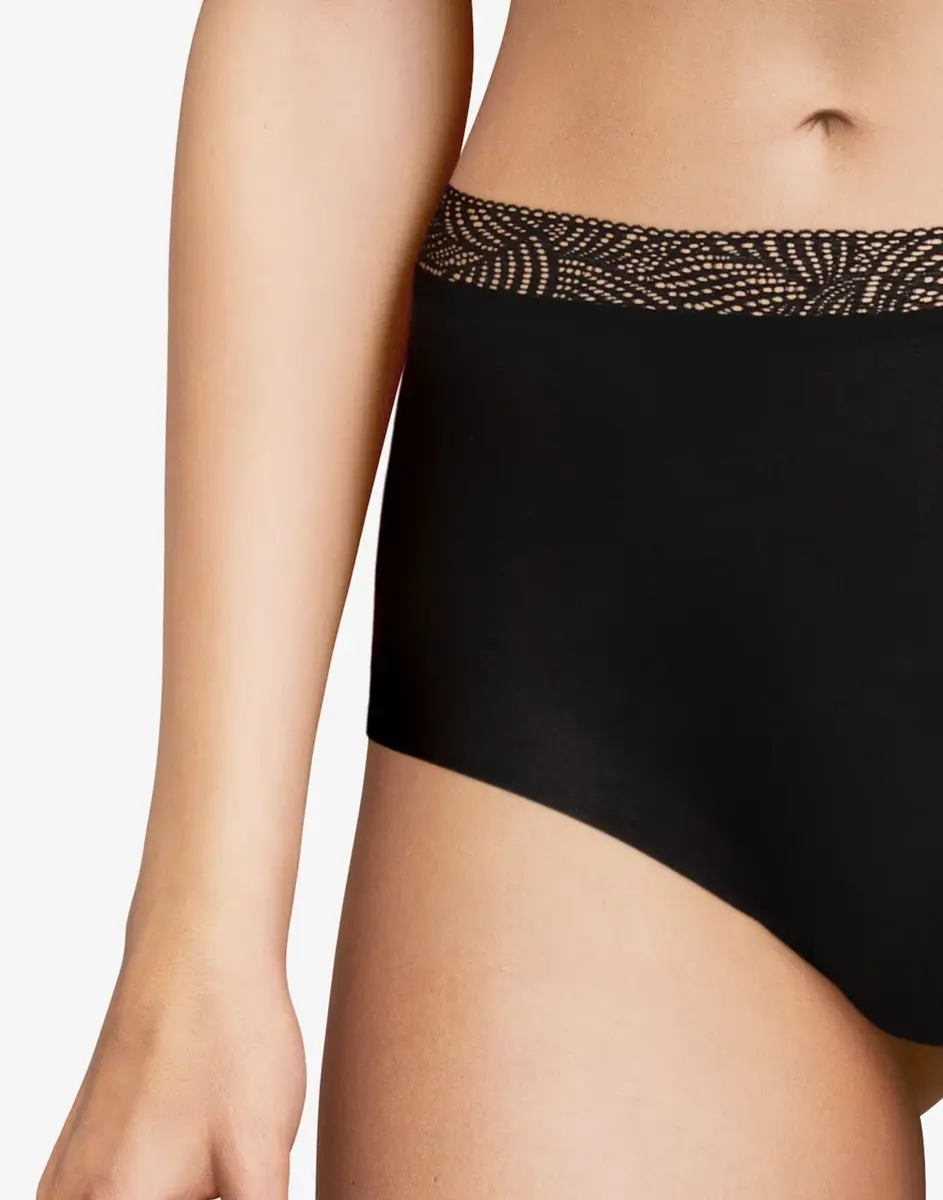Chantelle naadloze Kanten slip - Soft Strech - High waist lace - Kanten taille slip - Katoenen kruisje