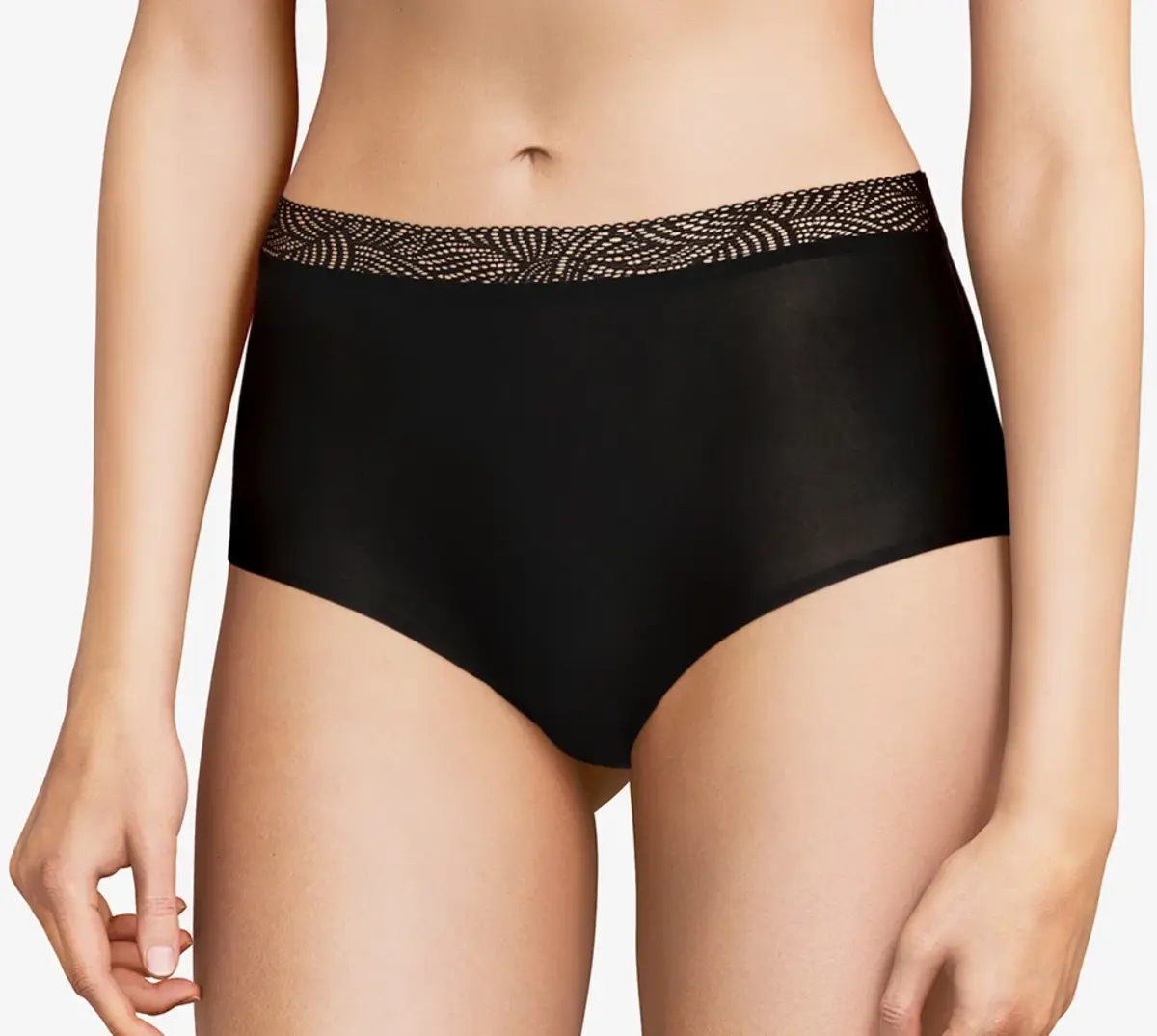 Chantelle naadloze Kanten slip - Soft Strech - High waist lace - Kanten taille slip - Katoenen kruisje