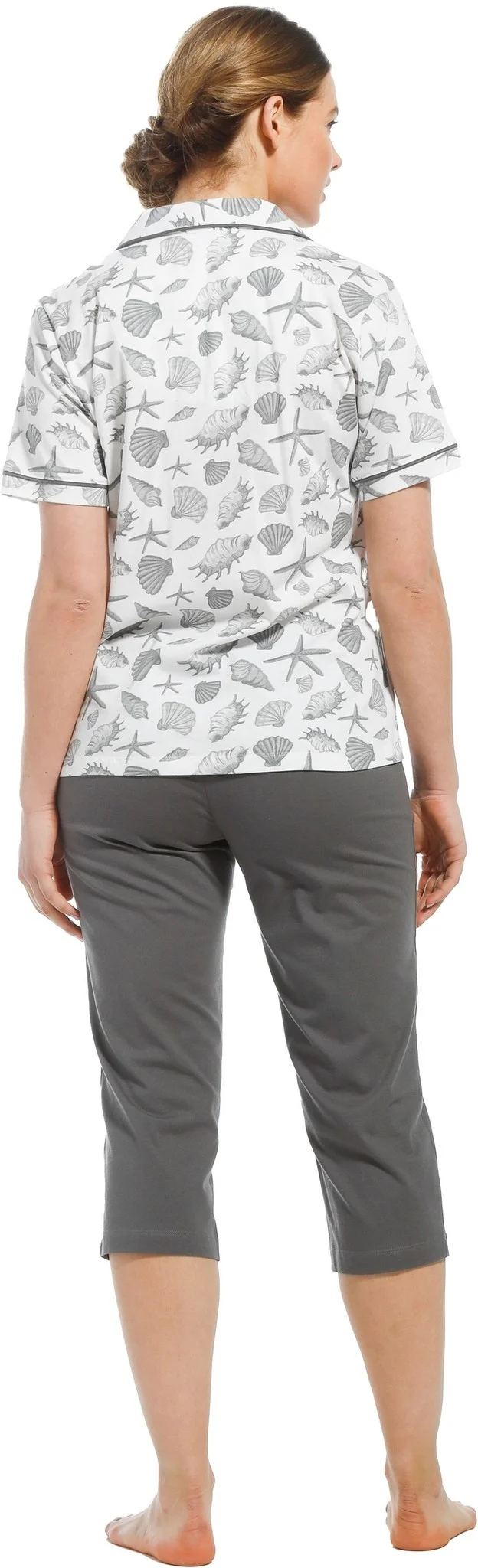 Pastunette dames shortama 3/4e broek - Grey Sea