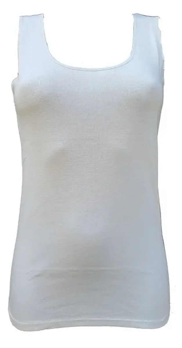 Toker Dames Hemdje, breed bandje 204/1 - 100% katoenen onderhemd - Singlet - Diepe hals Toker Dames Hemdje, breed bandje 204/1 - 100% katoenen onderhemd - Singlet - Diepe hals