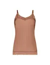 Ten Cate Secrets kanten dames hemd Spaghetti - Hazelnoot - Invisible dames onderhemd naadloos