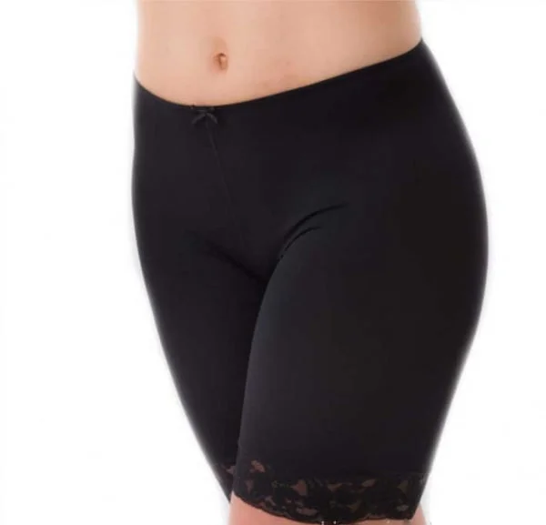 Avet dames boxershort lange pijpjes kant 38490 - Kanten broekje voor onder een jurk - Microfiber ondergoed