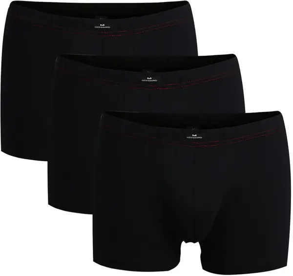 Gotzburg 3-pack biologisch katoen - heren boxershorts - Zwarte heren onderbroeken