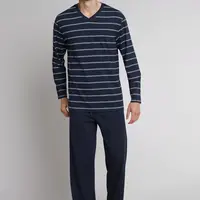 Schiesser heren pyjama - Donkerblauw streep - NOS