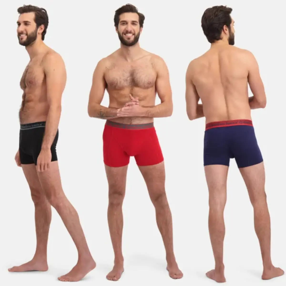 Bamboo Basics 7-pak heren boxers - Rico - Rood/Blauw/Zwart - Bamboe mannen onderbroeken - Huidvriendelijk