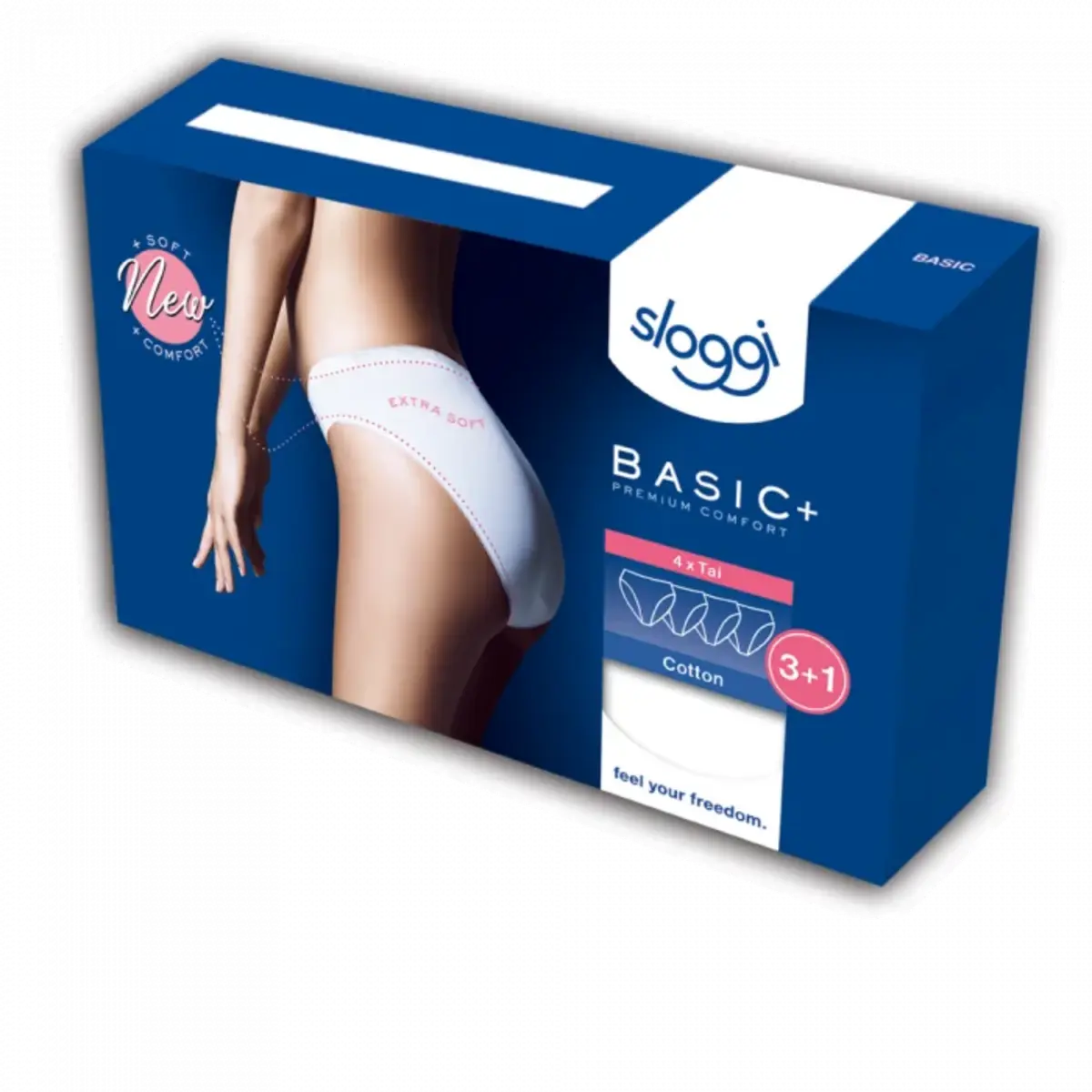 Sloggi 4-pack Basic Tai Slips dames - Hoog opgesneden dames onderbroeken - Wit vrouwen ondergoed Sloggi 4-pack Basic Tai Slips dames - Hoog opgesneden dames onderbroeken - Wit vrouwen ondergoed