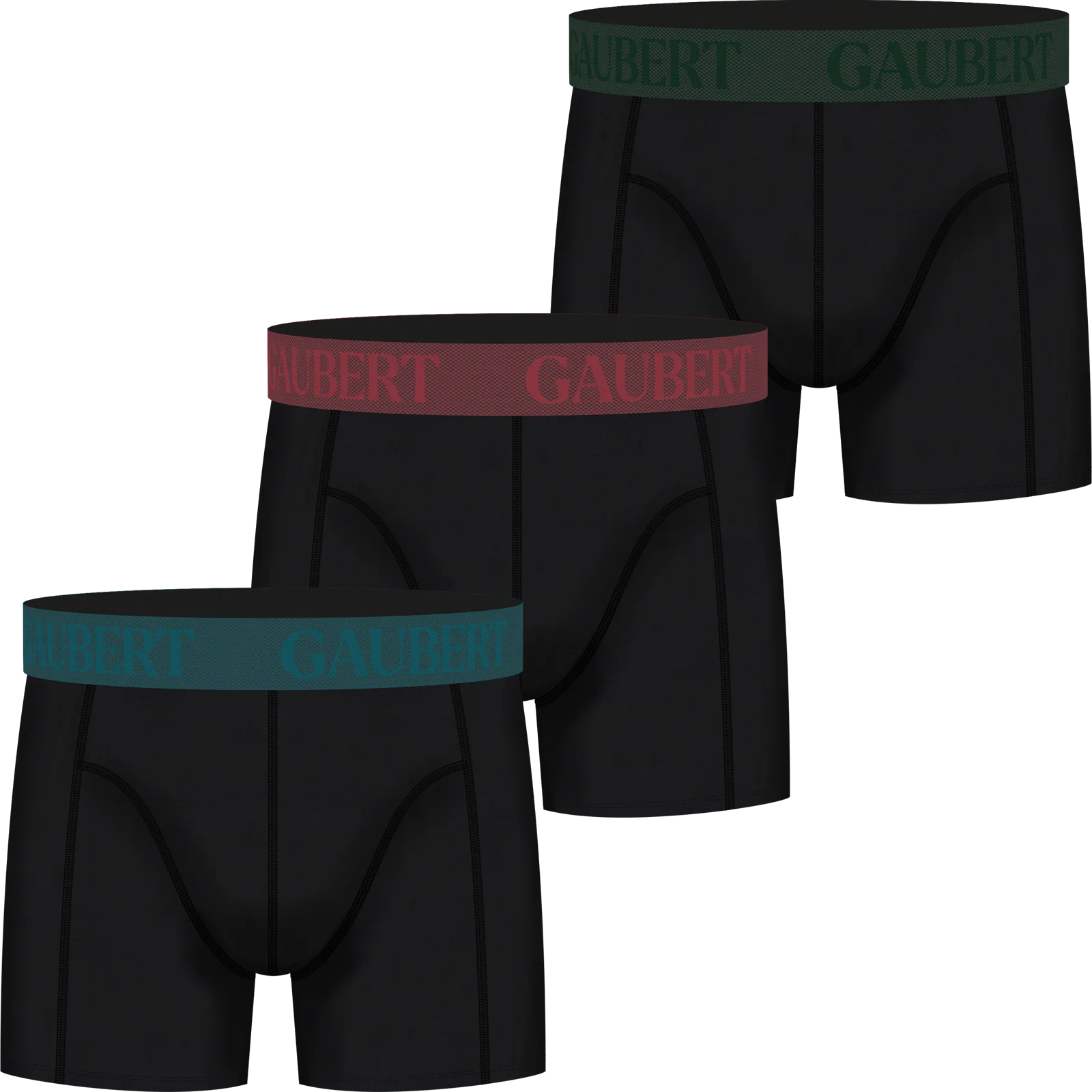 Gaubert 3-pack Heren boxershorts Bamboe - Black - 010