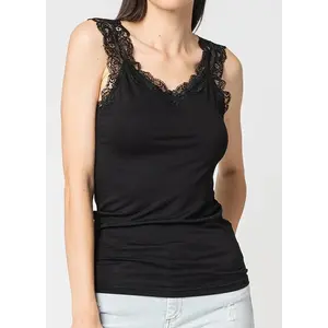 Pieces 2-Pack dames hemd kant - Lace Top - Barbera - Maat XS zwart Pieces 2-Pack dames hemd kant - Lace Top - Barbera - Maat XS zwart