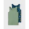 Name it jongens hemden 2-Pack - Hedge Green - Kinder onderhemd groen maat 86