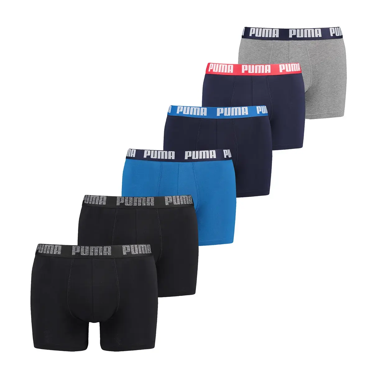 Puma 6-pack Heren Boxershorts - Combi - Multipack heren onderbroeken katoen - Mannen Ondergoed Puma 6-pack Heren Boxershorts - Combi - Multipack heren onderbroeken katoen - Mannen Ondergoed