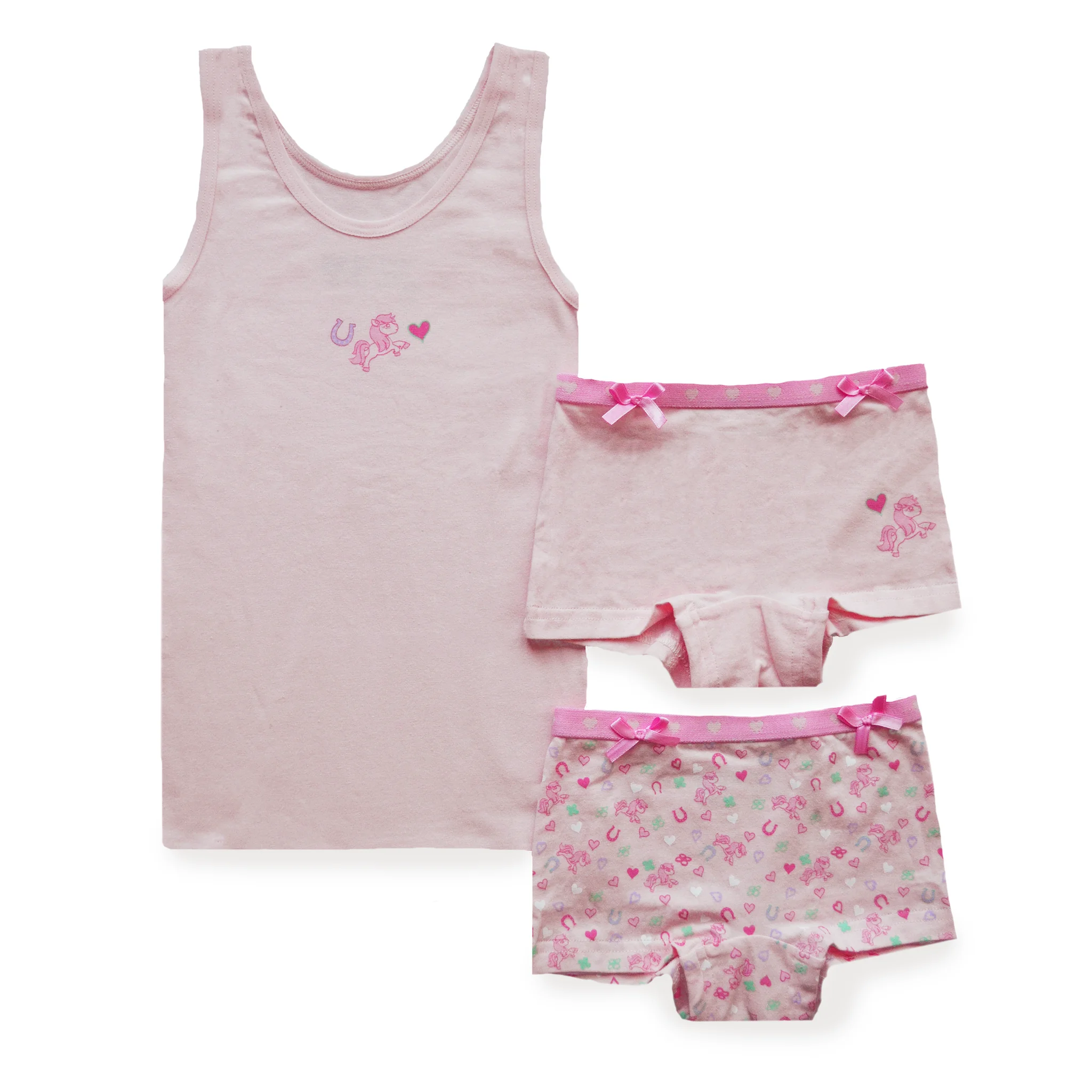 Funderwear meisjes setje - Horse - Katoenen Kinderondergoed