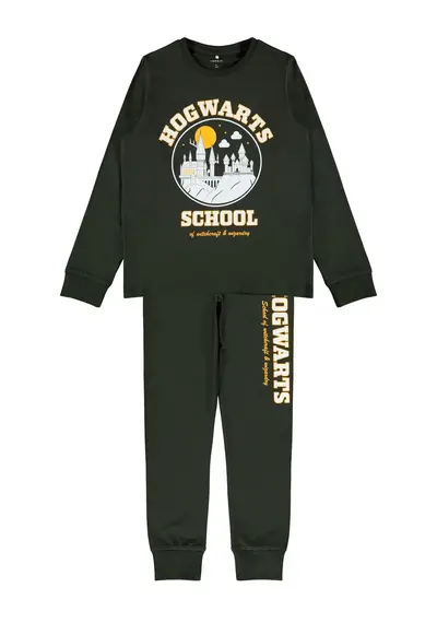 Name it jongens pyjama - Harry Potter - HogWarts - Groen