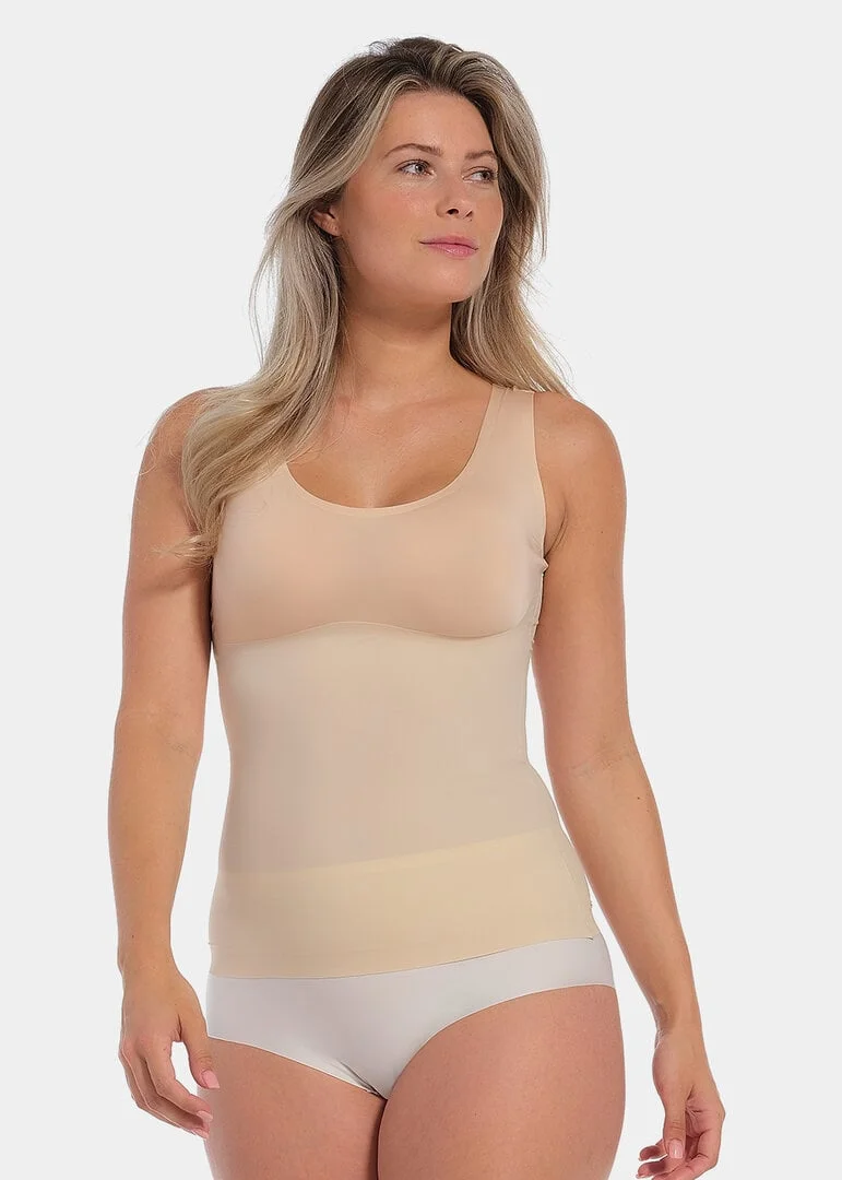 Magic corrigerend hemd brede bandjes 01DT - Naadloos Shapewear onderhemd buik corrigerend