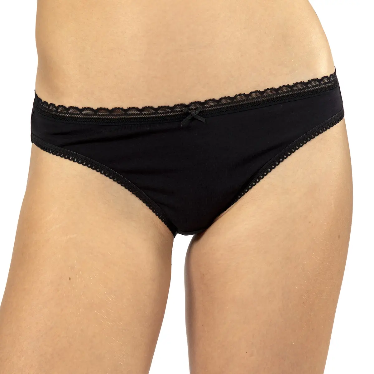 Dorina 3-pack dames onderbroeken katoen - Basic Naomi slips - Zwart
