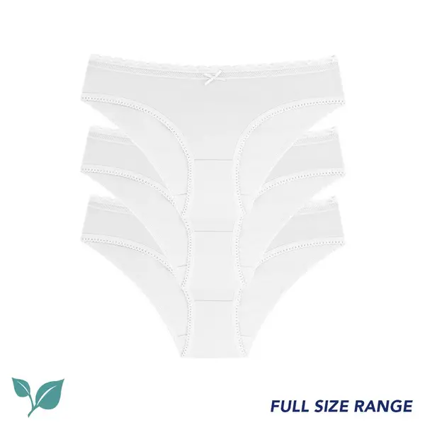 Dorina 3-pack Dames slips Basic Naomi - Wit Dorina 3-pack Dames slips Basic Naomi - Wit