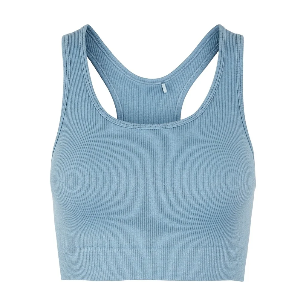 Pieces dames Top - Blauw - Citadel - Katoenen BH top - Sport top