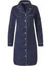 Pastunette dames nachthemd Satijn lange mouw - Donkerblauw