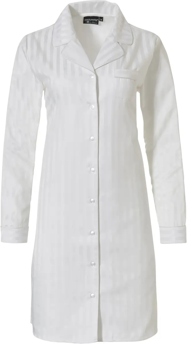 Pastunette dames nachthemd Satijn - Creme - Dames nachtkleding lange mouw Pastunette dames nachthemd Satijn - Creme - Dames nachtkleding lange mouw