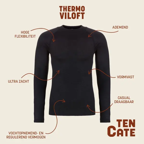 Ten Cate heren thermo shirt Korte mouw - Thermo ondergoed heren - Ronde hals -  Thermo kleding heren Ten Cate heren thermo shirt Korte mouw - Thermo ondergoed heren - Ronde hals -  Thermo kleding heren